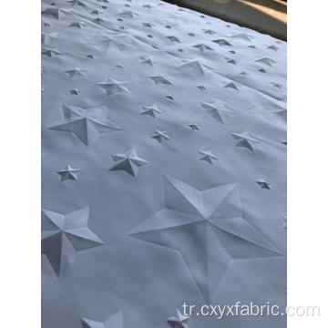 yıldız 3d kabartma polyester mikrofiber kumaş